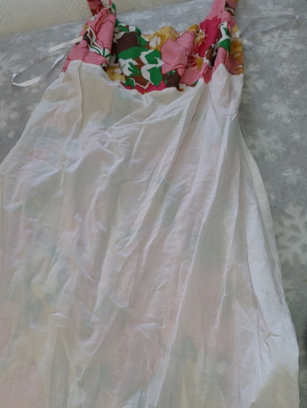 Talbots Pink Floral Midi Dress with Yellow & Green Accents - Picture 14 of 14